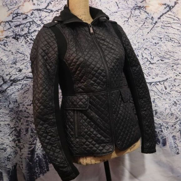 Saks Fifth Avenue Jackets & Blazers - PUFFER COAT BLUE by Saks Black Lightweight Jacket Rain Snow Zip Pockets Winter